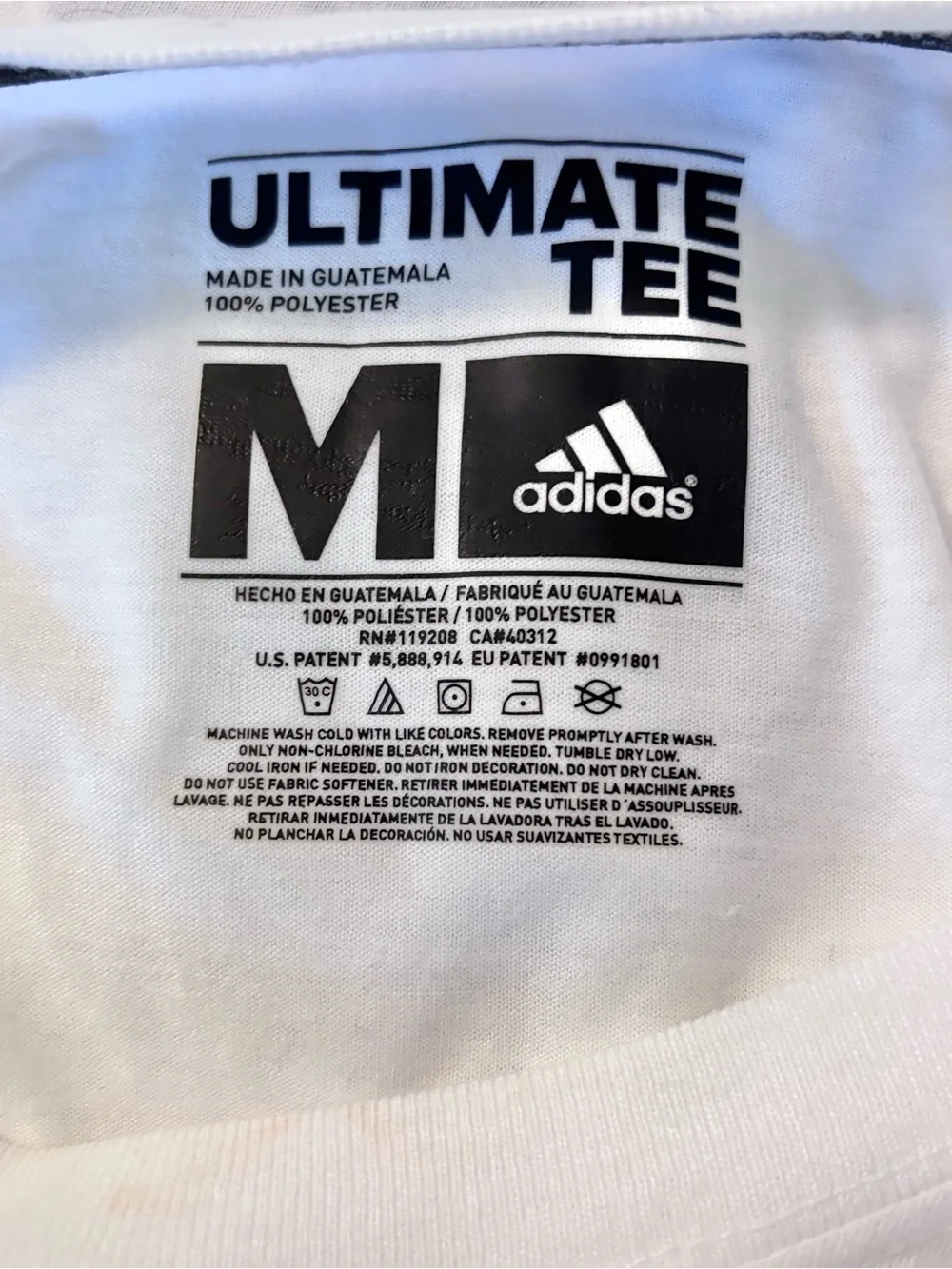 Kansas State Adidas Ultimate Tee White w/ Purple Graphic Long Sleeve Logo Medium